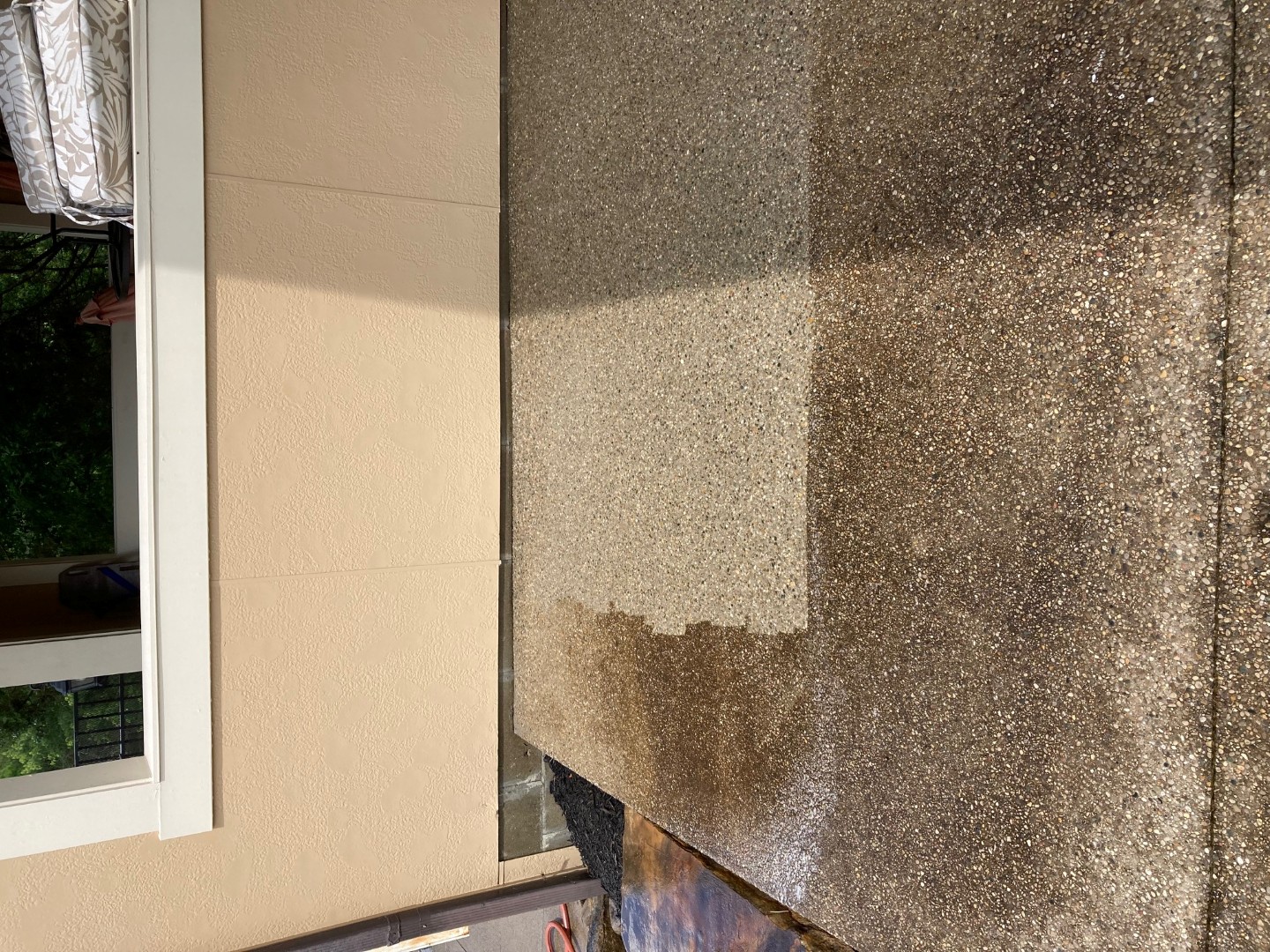 pressure washing concrete example